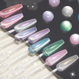 Mermaid Shell Glass Bead Cat Eye Gel Polish / 9 Colours.