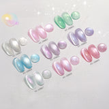Mermaid Shell Glass Bead Cat Eye Gel Polish / 9 Colours.