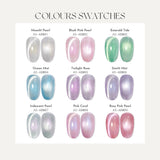 Mermaid Shell Glass Bead Cat Eye Gel Polish / 9 Colours.