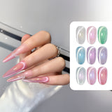 Mermaid Shell Glass Bead Cat Eye Gel Polish / 9 Colours.