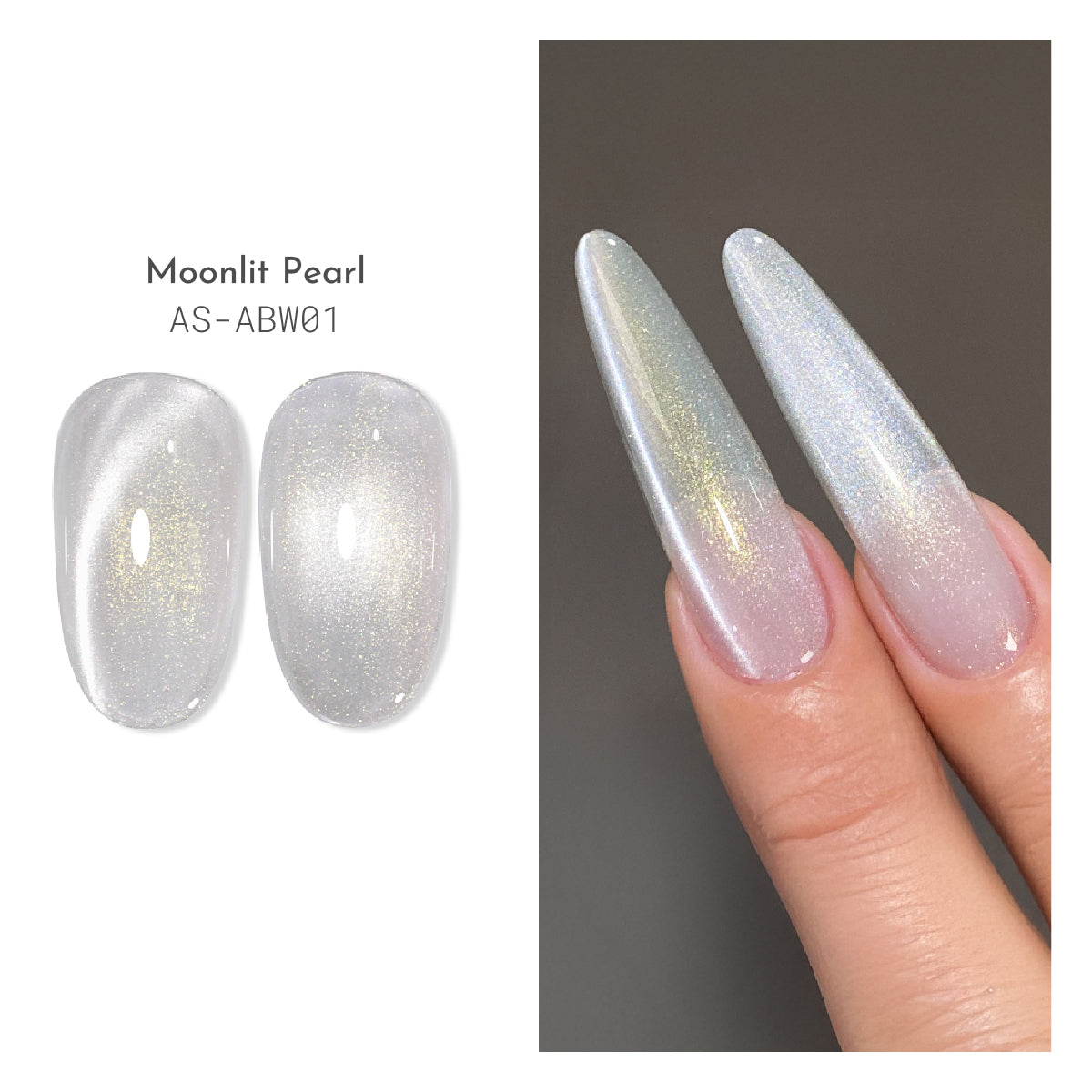 Mermaid Shell Glass Bead Cat Eye Gel Polish / 9 Colours.