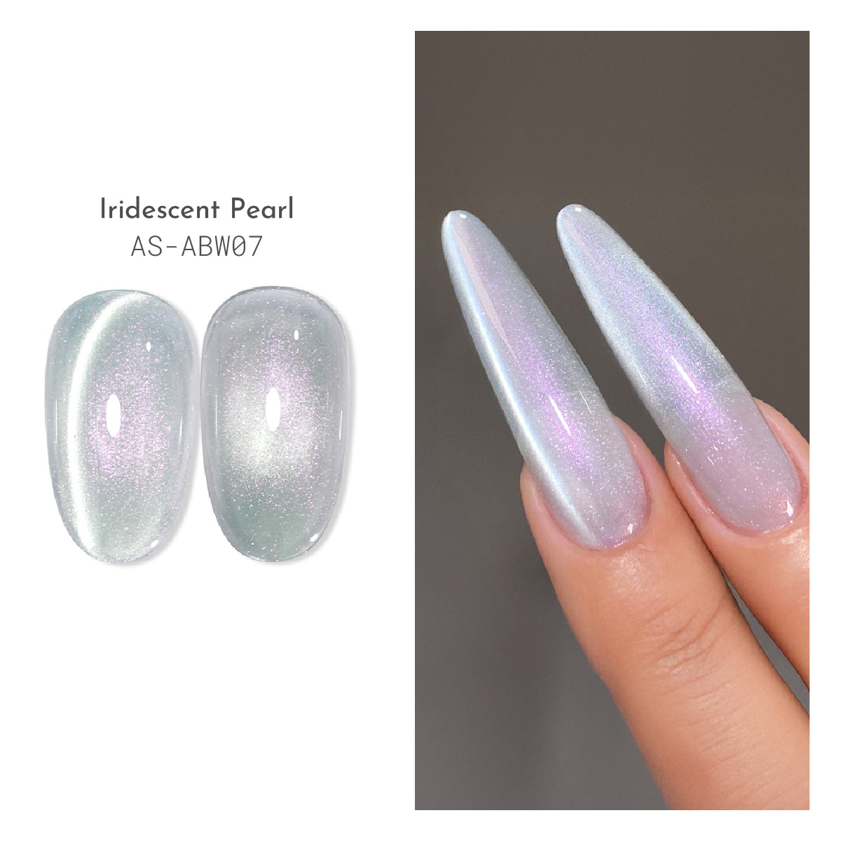 Mermaid Shell Glass Bead Cat Eye Gel Polish / 9 Colours.