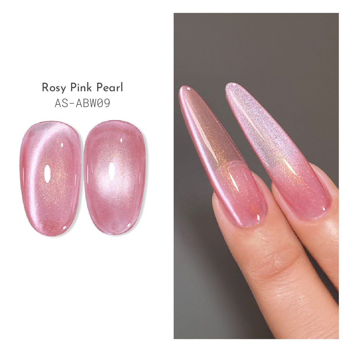 Mermaid Shell Glass Bead Cat Eye Gel Polish / 9 Colours.