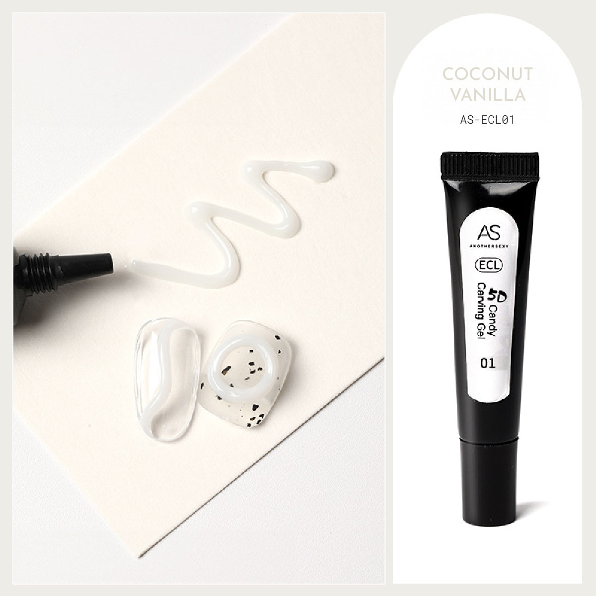 Anothersexy 3D gel polish in Coconut Vanilla colour ECL01