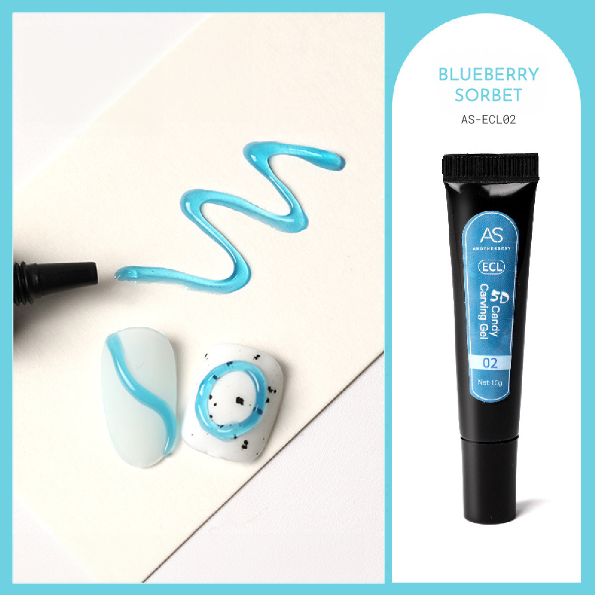 Anothersexy 3D gel polish in Blueberry Sorbet colour ECL02