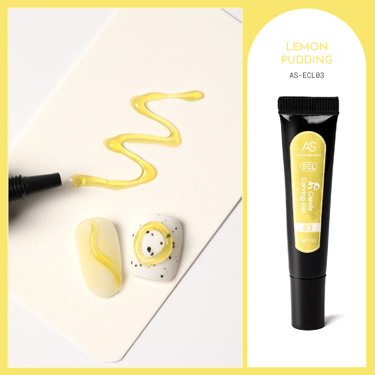 Anothersexy 3D gel polish in Lemon Pudding colour ECL03