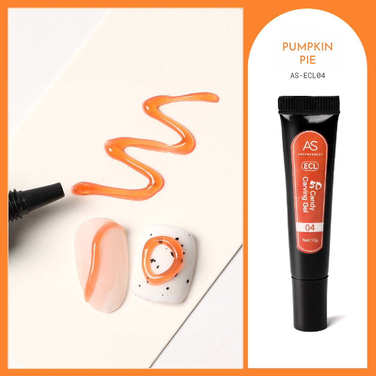 Anothersexy 3D gel polish in Pumpkin Pie  colour ECL04