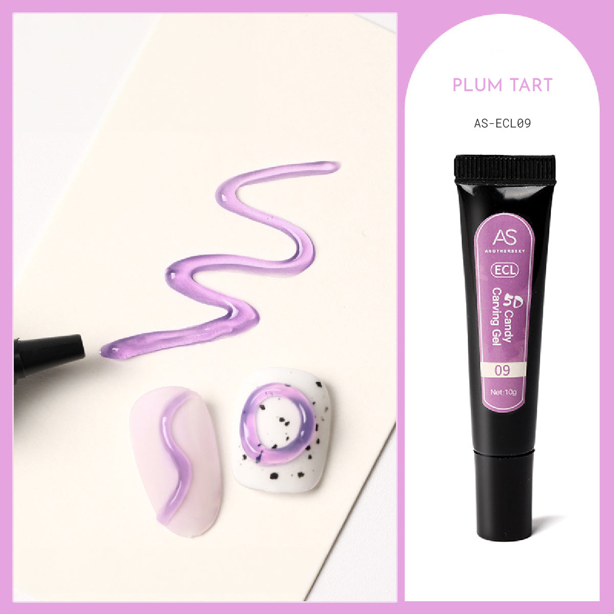 Anothersexy 3D gel polish in Plum Tart colour ECL09