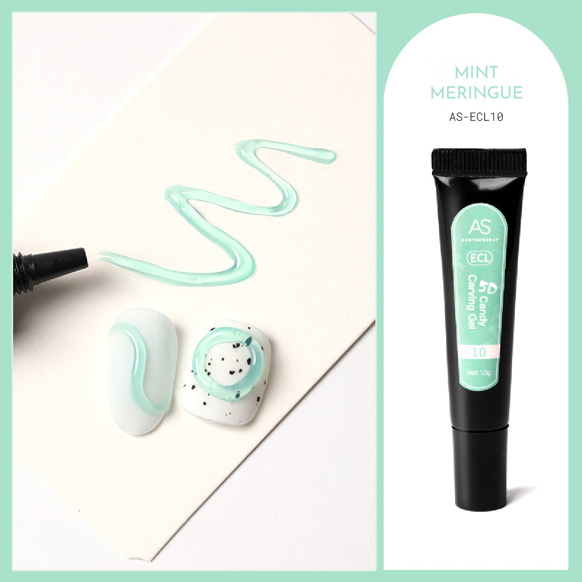 Anothersexy 3D gel polish in Mint Merigue  colour ECL10