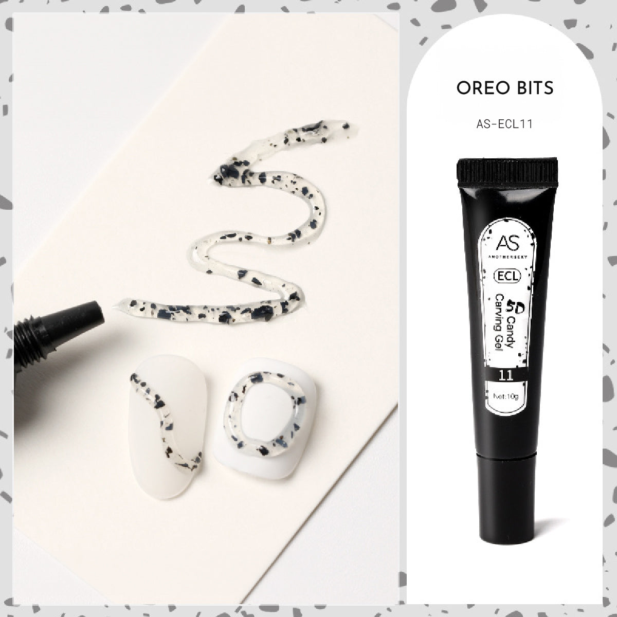 Anothersexy 3D gel polish in Oreo Bits colour ECL11