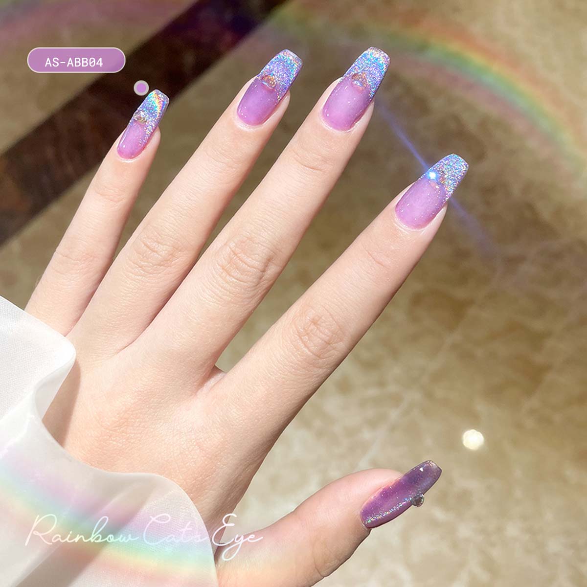 Anothersexy Holo Rainbow Cateye Gel Polish ABB