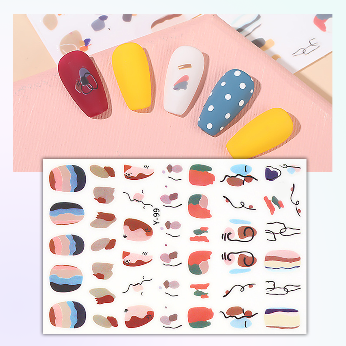 Abstract Nail Decals Bundle