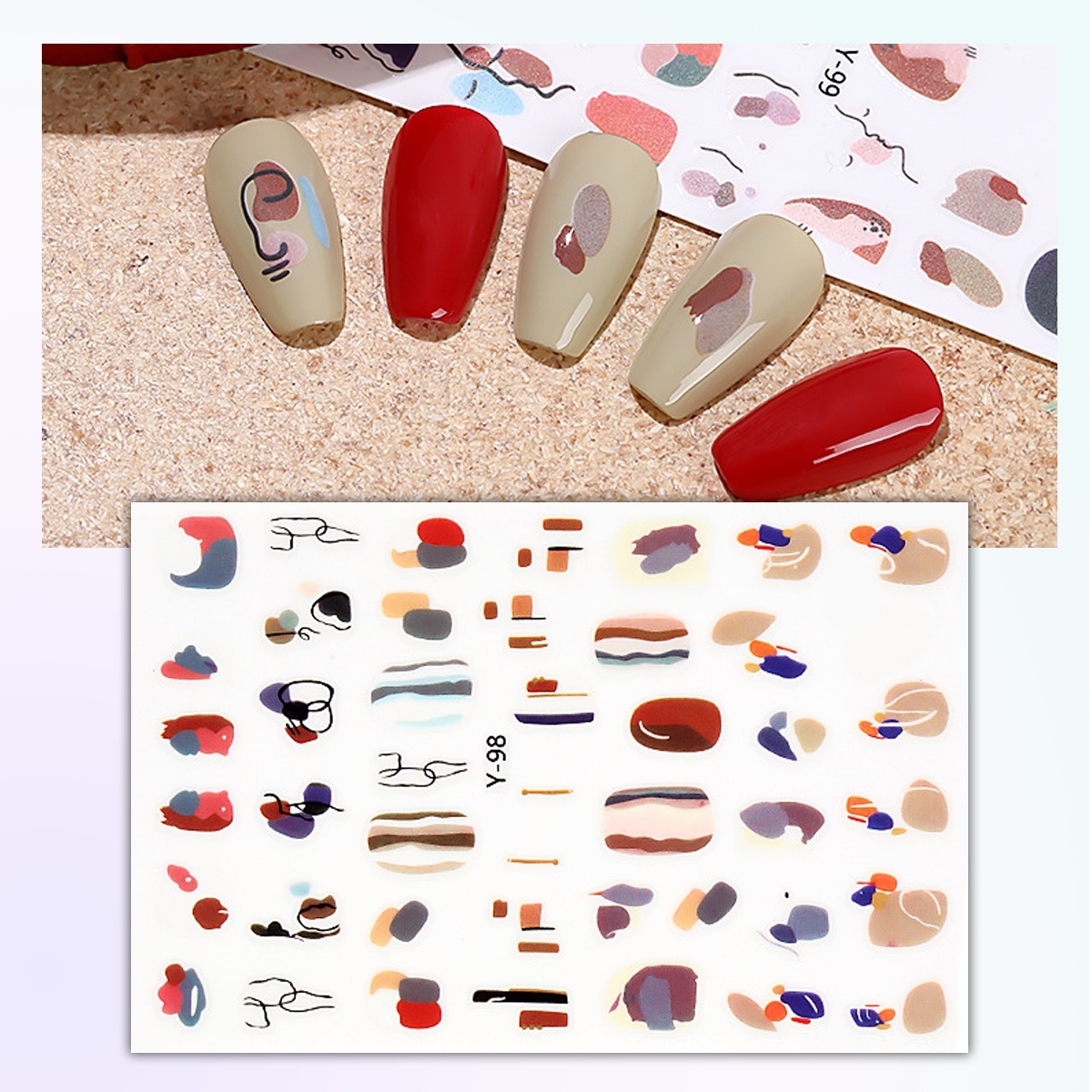 Abstract Nail Decals Bundle