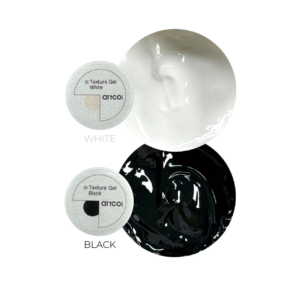 ARTCOI Black & White Texture Gel