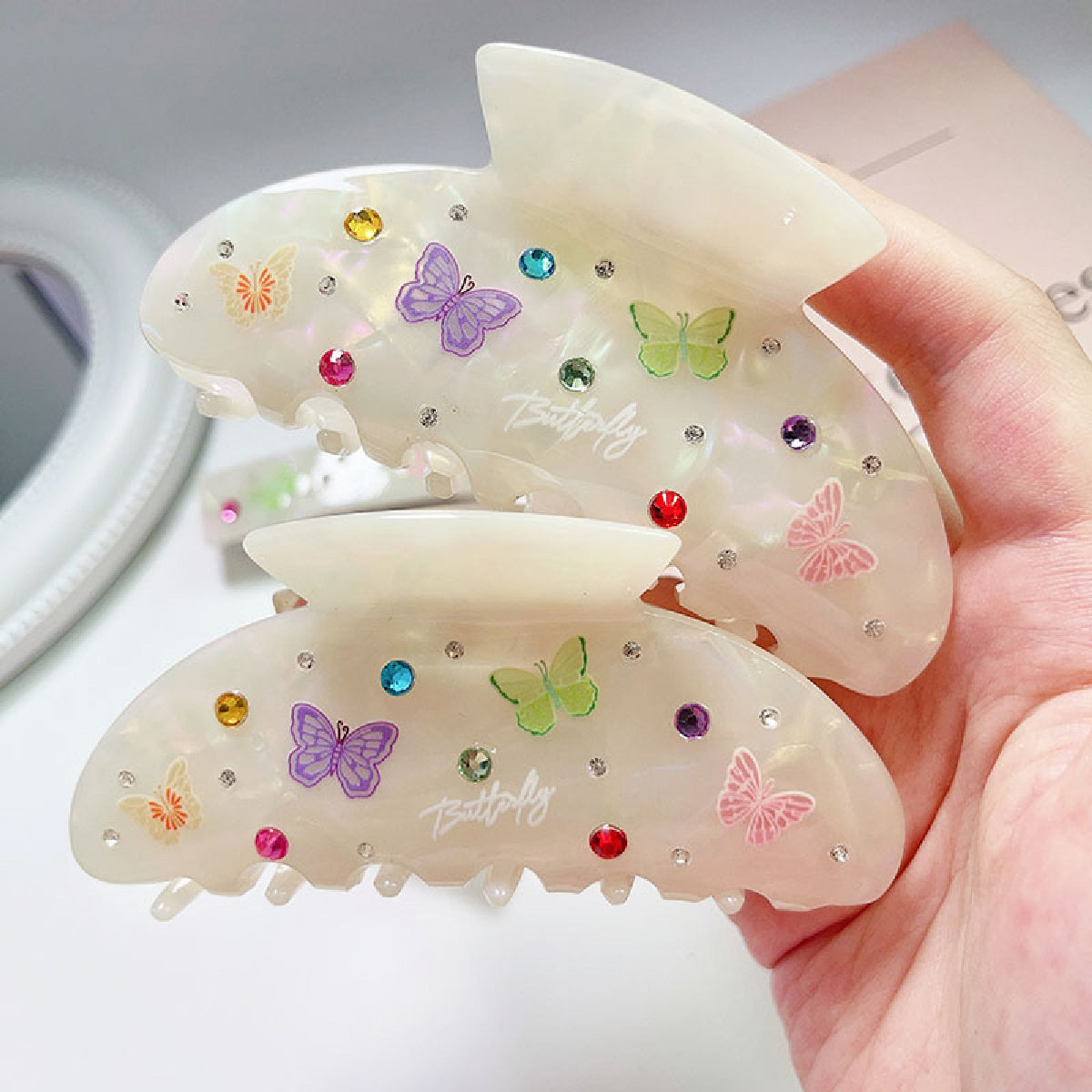 Embellished Butterfly Hair Claw