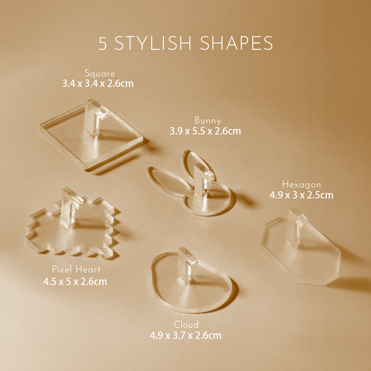 Clear Acrylic Practice Press On Nail Display Holder