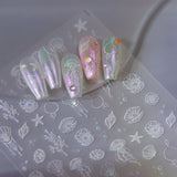 Cosmic Ocean Pearlescent Nail Art Stickers