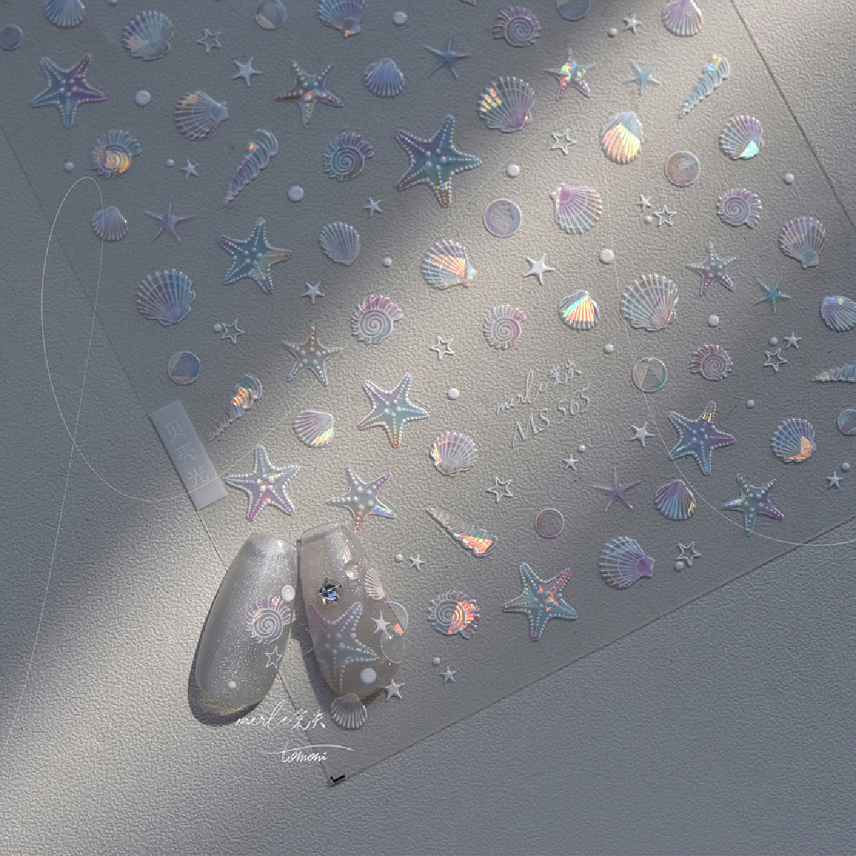 Cosmic Ocean Pearlescent Nail Art Stickers