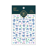 Tensor Cartoon DPD167 Stitch Picnic 5D Nail Stickers