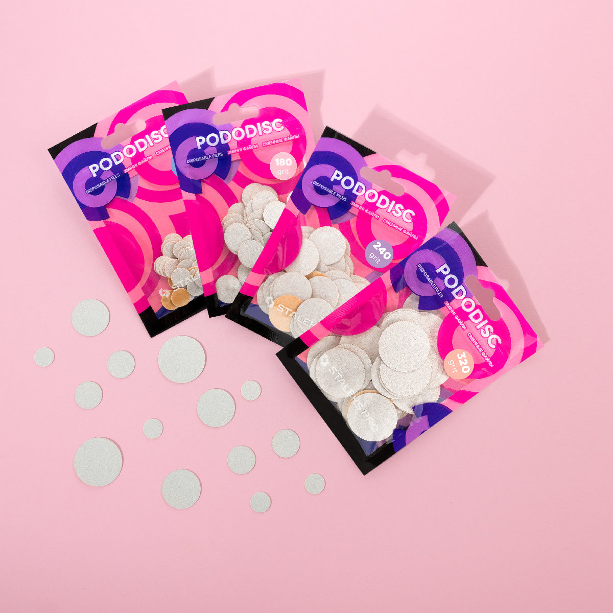 Disposable White Files for Pedicure Disc PODODISC L EXPERT /50 pcs