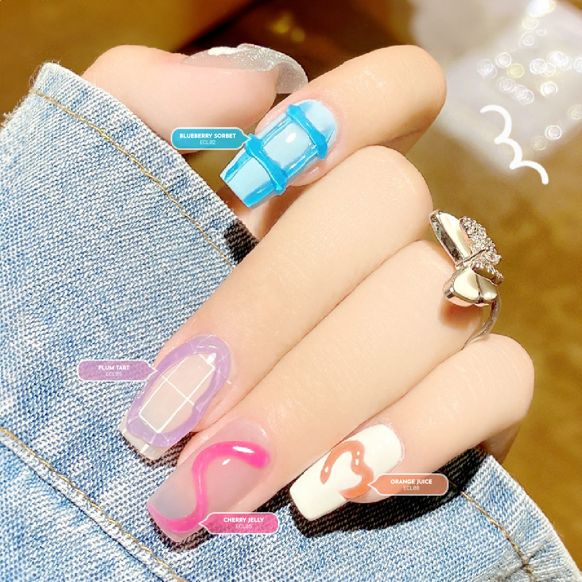 Anothersexy 3D Jello candy pudding gel polish 4