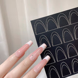 French Nail Tips Stencils Bundle Pack /6pcs