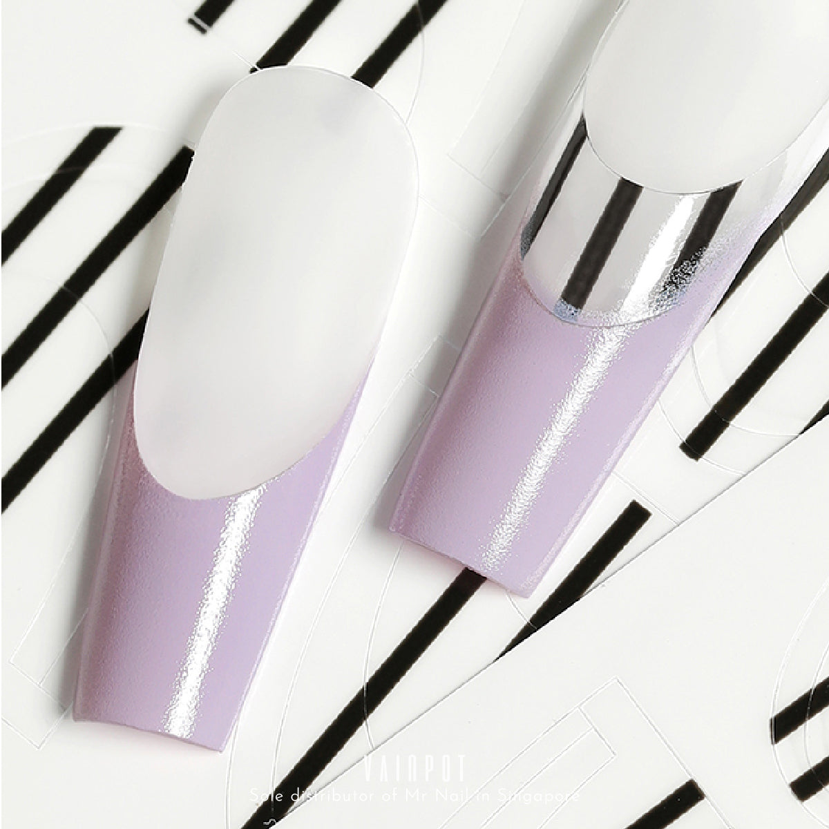 French Nail Tips Stencils Stickers