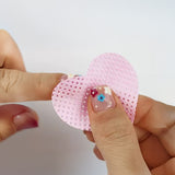 Heart-shaped Perforated Lint Free Remover Pads /200pcs