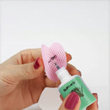 Heart-shaped Perforated Lint Free Remover Pads /200pcs