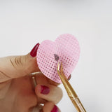 Heart-shaped Perforated Lint Free Remover Pads /200pcs