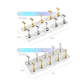 Iridiscent Icy Acrylic Press On Nails Display Stand