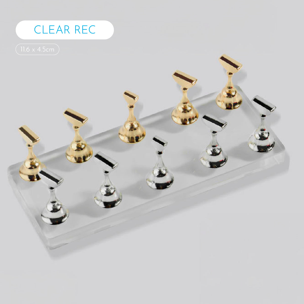 Iridiscent Icy Acrylic Press On Nails Display Stand