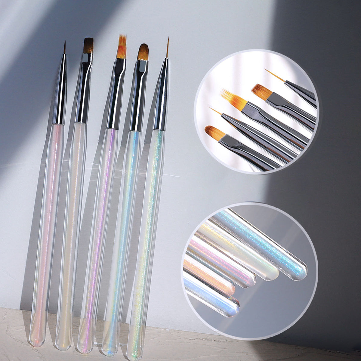 Iridescent Nail Art Brushes Cover