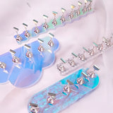 Iridiscent Icy Acrylic Press On Nails Display Stand
