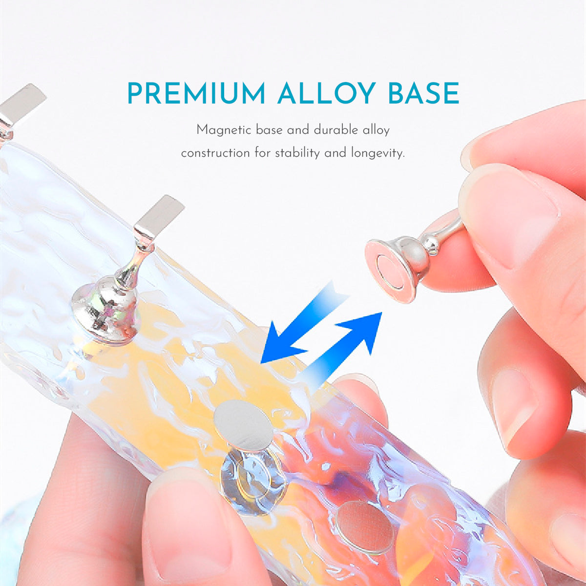 Iridiscent Icy Acrylic Press On Nails Display Stand