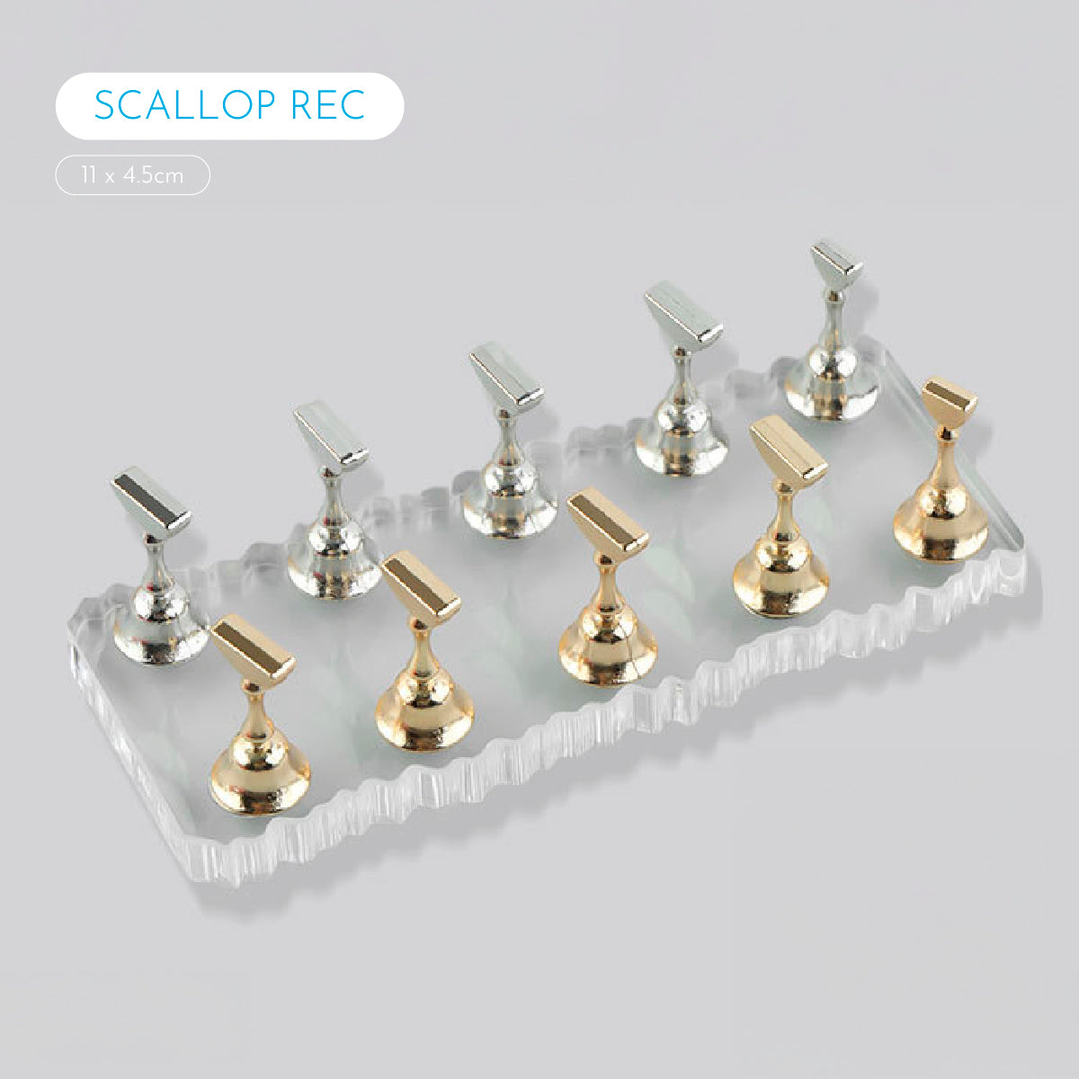 Iridiscent Icy Acrylic Press On Nails Display Stand