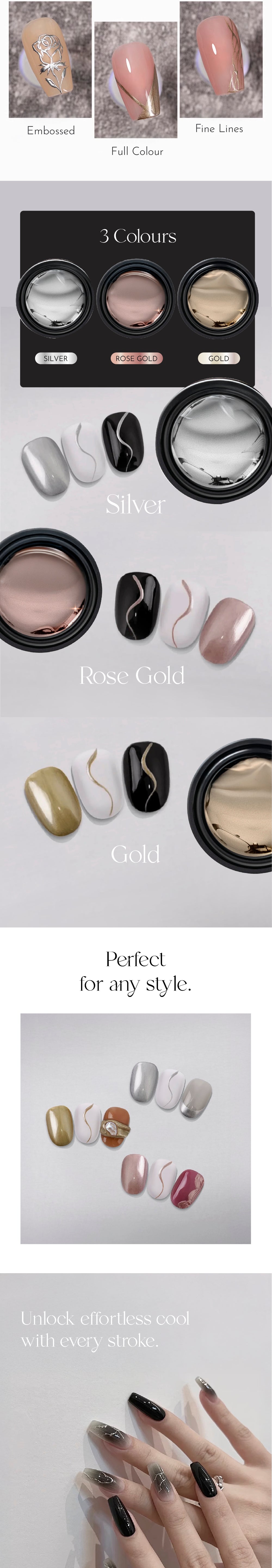 IVY Vintage Metal Liner Gel Collection / 3 Colours