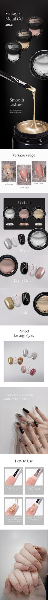 IVY Vintage Metal Liner Gel Collection / 3 Colours
