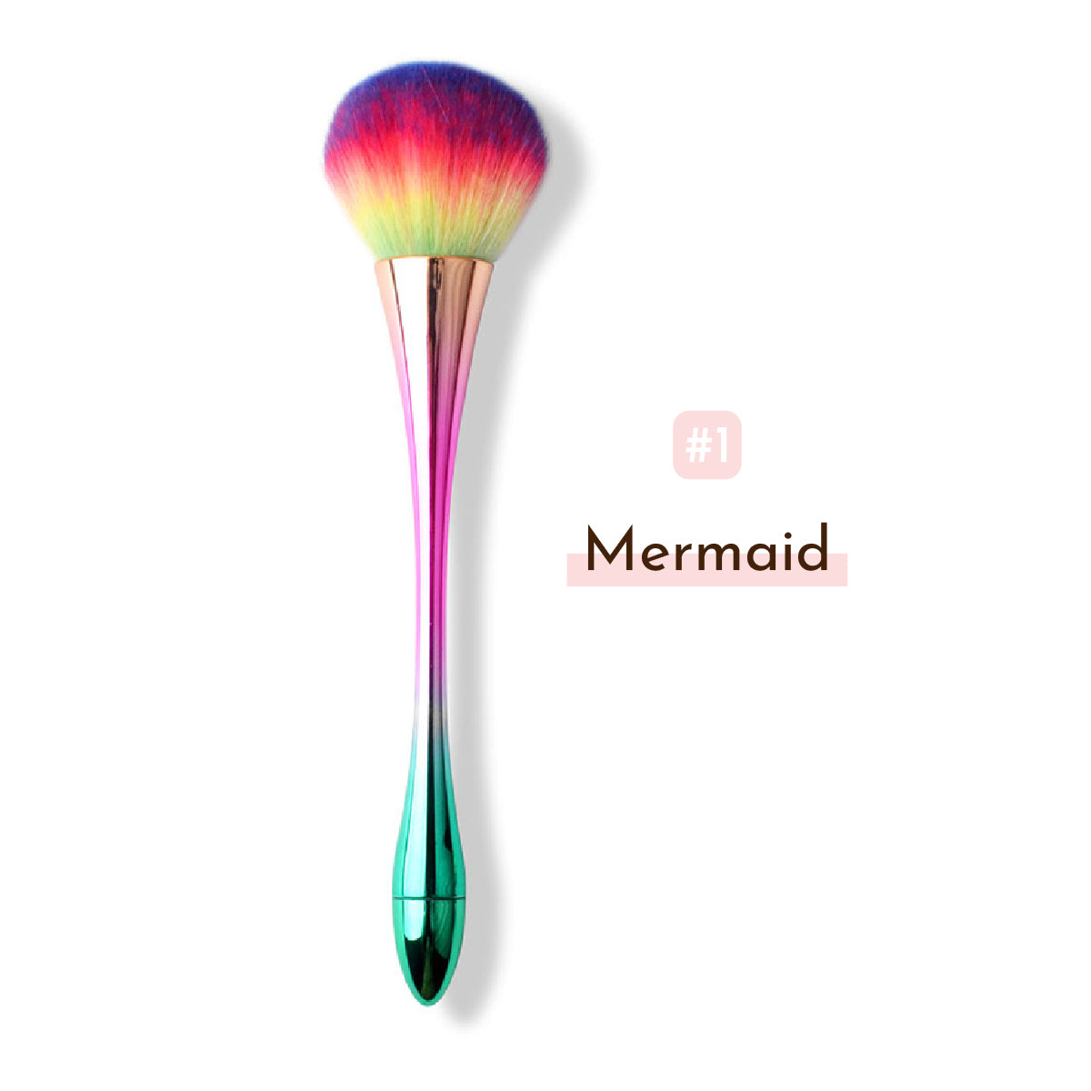 Nail art tools nail duster brush in Mermaid colour