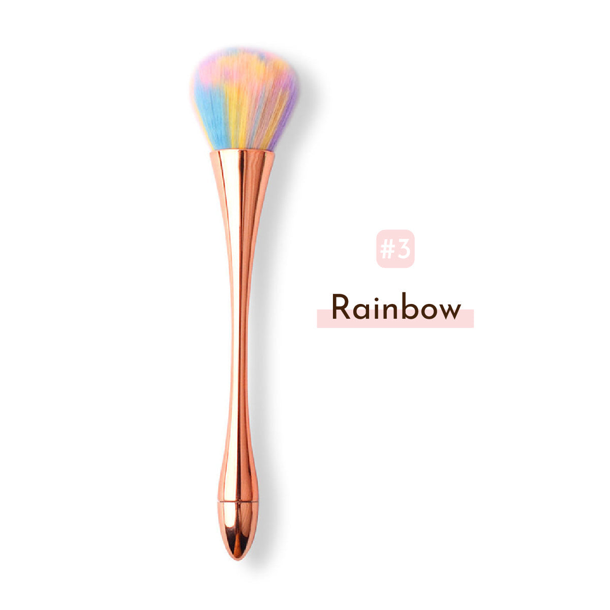Nail art tools nail duster brush in Rainbow colour