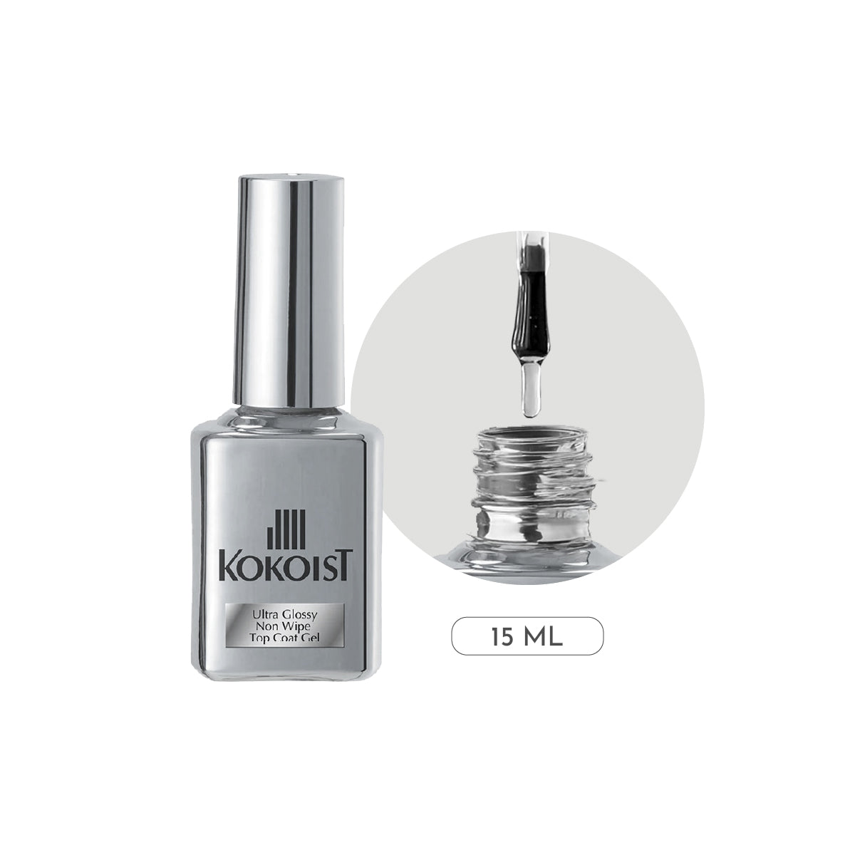 KOKOIST Ultra Glossy Non-wipe Top Coat Gel