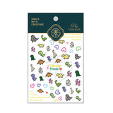 Tensor Cartoon KX253 Dino Friends 5D Nail Stickers