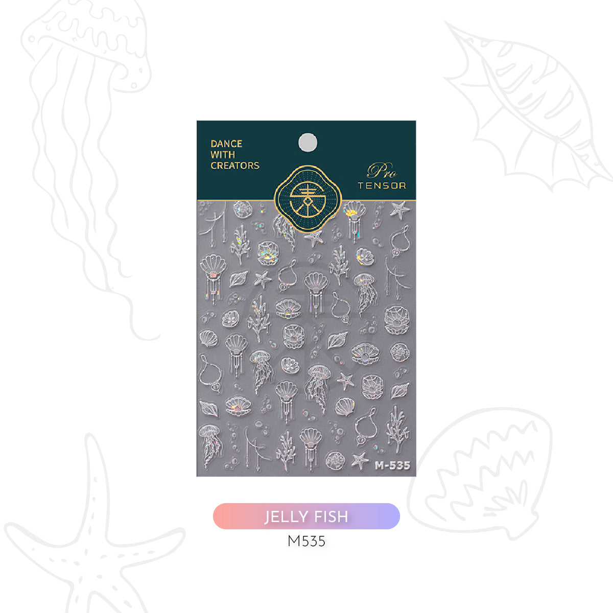 Cosmic Ocean Pearlescent Nail Art Stickers