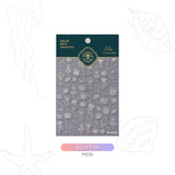 Cosmic Ocean Pearlescent Nail Art Stickers