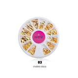 Mix Gold Metal Nail Art Studs in Studded Gold 03
