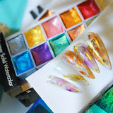 MetallicWatercolourNailArtPaletteCover