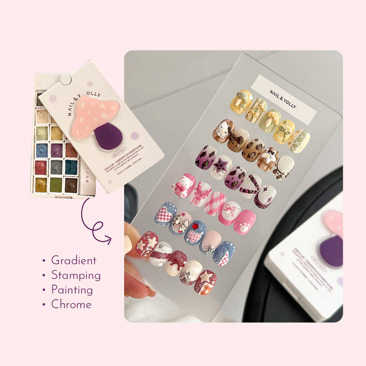 Nail & Yolly Morandi Patting Gel Palette / 18 Colours