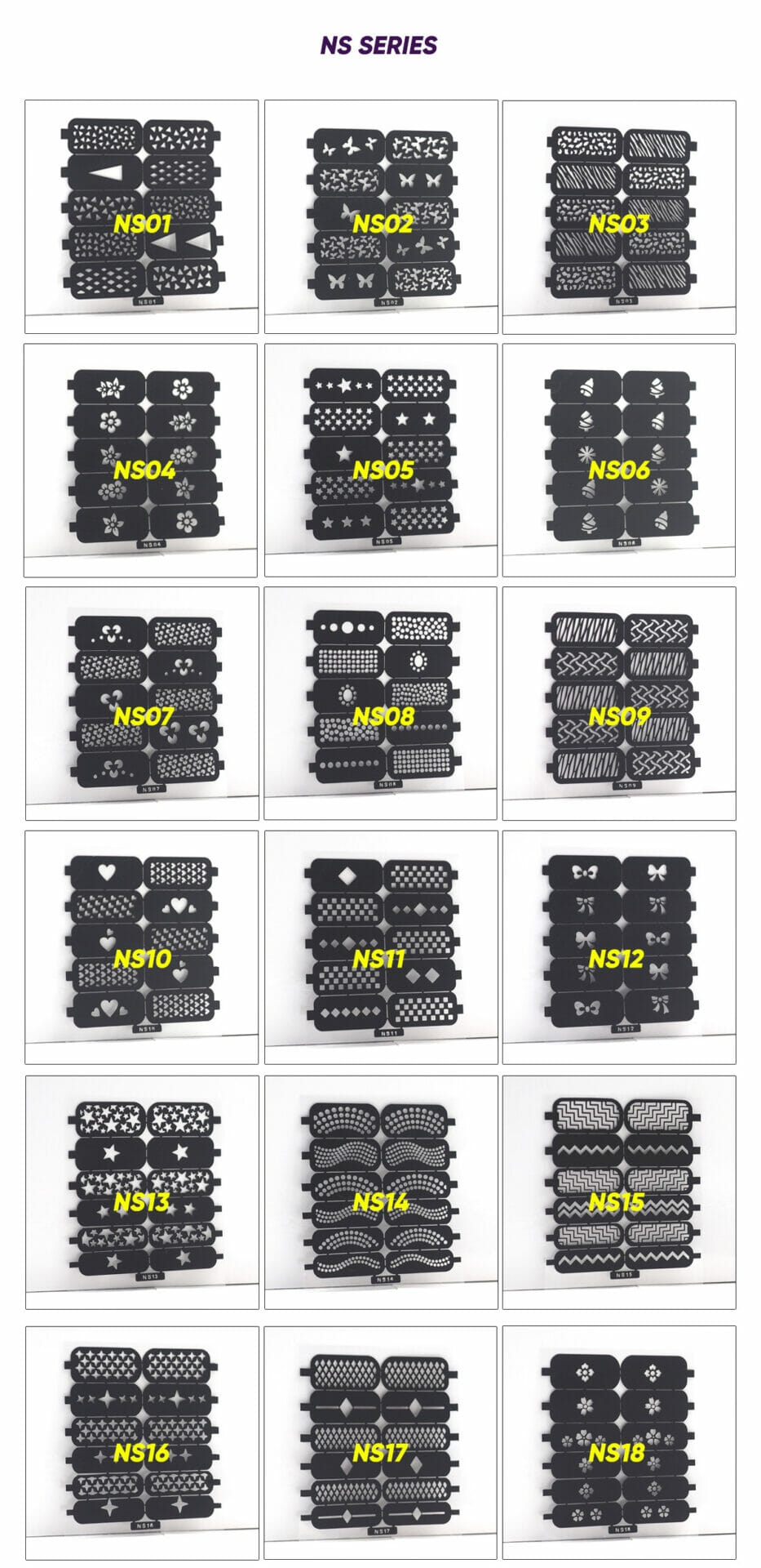 Nail Stencil Stickers Vinyl NS Series 1