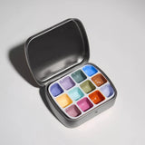 Nail Art Colour Mixing Pocket Palette Box 12 Wells