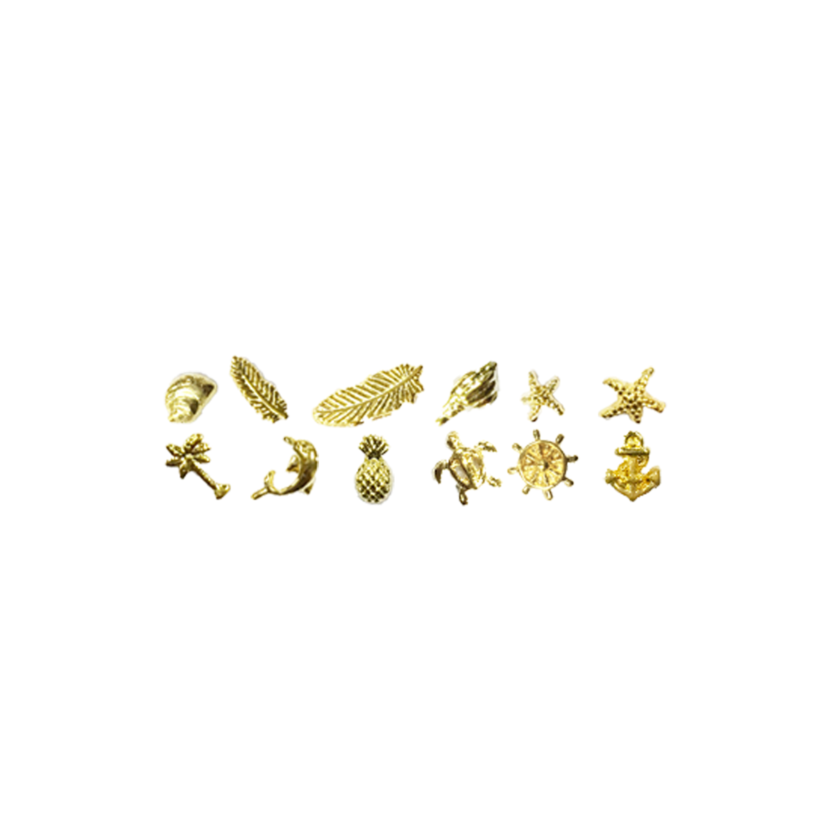 Nail Art Summer Seashells Charms Mix